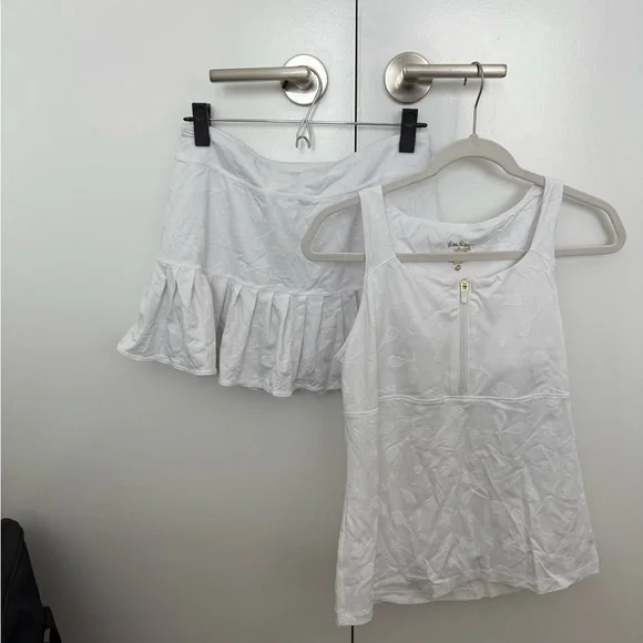 Lilly Pulitzer Luxletic UPF 50 Tennis Set - Kaila tennis bra - perfect match M - Picture 1 of 9